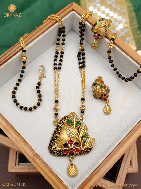 Designer Daily Wear Peacock Design Mangalsutra Earring Set MN79 – Buy  Indian Fashion Jewellery