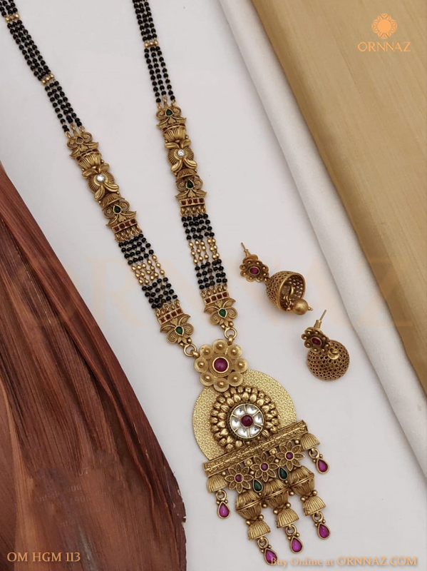 Damru mangalsutra clearance designs