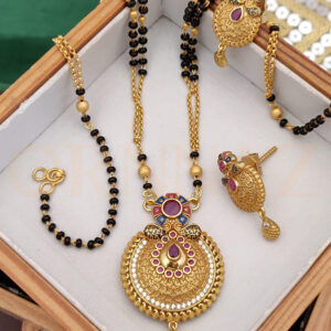 Latest American Diamond Mangalsutra Set Fashion Jewellery for Women