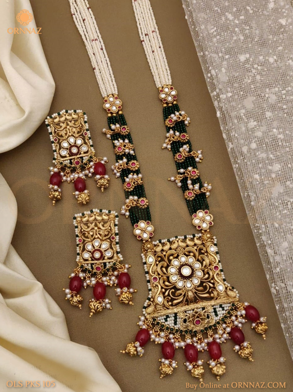 Red hot sale pearl set