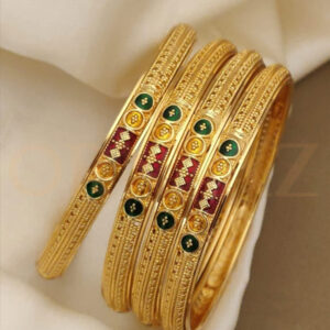 Colorful Brass Bangles Set for Ladies