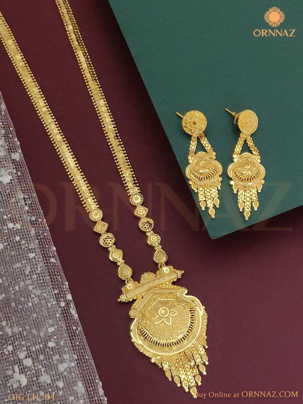 1 Gram Gold Earrings Chain/Champaswaralu/Maatal/Kaan Chain with Semi R –  Sakkhi Style