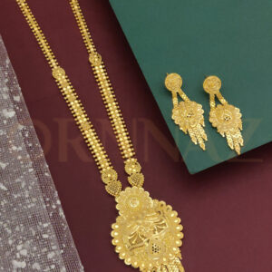 Premium Quality Gold Plated Long Haram Set for Wedding Collection