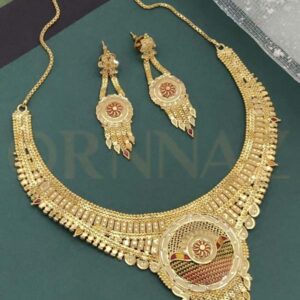 Elegant 1 Gram Necklace Earrings Set - Fashion Jewellery for Ladies
