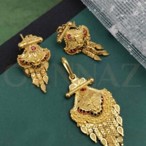 1 Gram Gold Fancy Pendant Set for Women