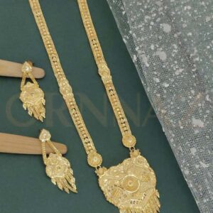 1 Gram Gold Plated Designer Long Haram Gorgeous for Women