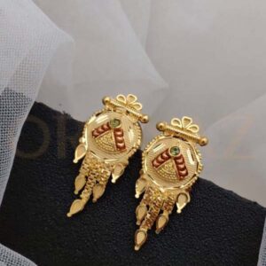 Latest Fancy 1 Gram Gold Plated Earrings for Ladies