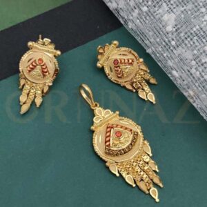 Unique Fancy 1 Gram Gold Plated Pendant Set for Women