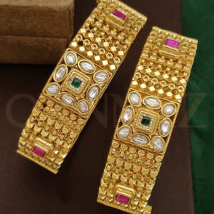Antique Oval and Square Shape High Gold Bangles