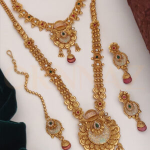 Vintage Long Necklace Combo Pack with Maang Tikka and Earrings