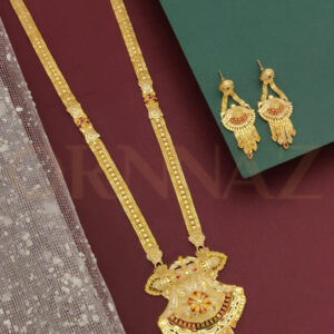 Gold Plated Exclusive Long Rani Haram with Earrings