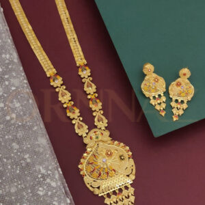 High Gold Plated Triangle Design Long Haram Set