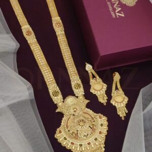 Floret Design 1 Gram Gold Plated Long Rani Haram