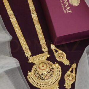 Half and Full Round Pattern 1 Gram Gold Long Rani Haram