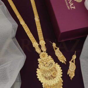 Indian Stylish 2 Shapes Design 1 Gram Gold Long Haram