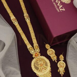 Two Rounded Shape One Gram Gold Plated Long Set
