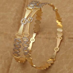 Antique Micro CNC Two Tone Bangles for Daily Wear