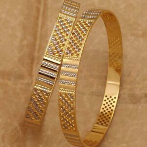 Designer Two Tone CNC Fancy Bangles for Ladies