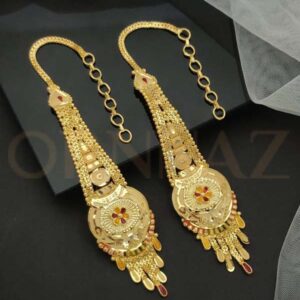 1 Gram Gold Plated Kaan Chain with Flower Design - O1G EC 101