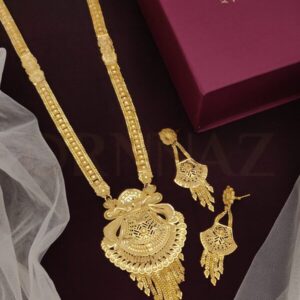 Designer One Gram Gold Plated Long Set with Earrings