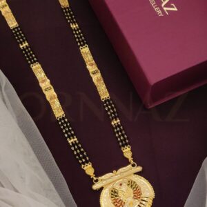 Latest Design Round Shape 1 Gram Gold Plated Mini Mangalsutra