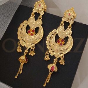 One Gram Gold Chandbali Jhumka Earrings - O1G CE 101