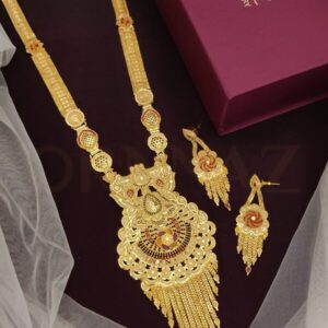 Rajwadi 1 Gram Gold Plated Flore Set for Woman