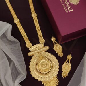 Rajwadi Style 1 Gram Gold Long Set for Woman