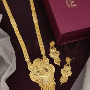 Stylish 18k Gold Plated Long Set for Every Women with Earrings