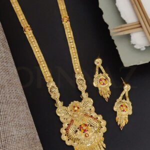 Latest Designer 1 Gram Gold Plated Long Set