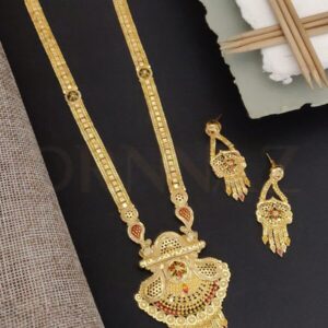 Mango Shape Design One Gram Gold Long Set for Women