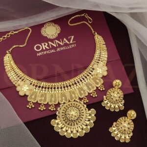 Rajwadi Style 1 Gram Gold Necklace for Woman