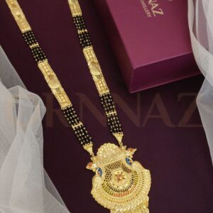 Peacock Design Gold Long Mangalsutra