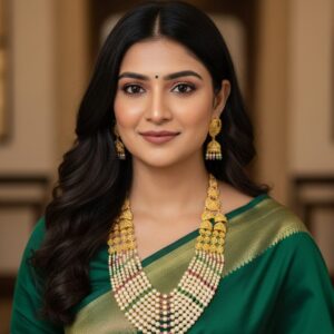 Heritage Gold Plated Rani Haar Set with Earrings (Copy)