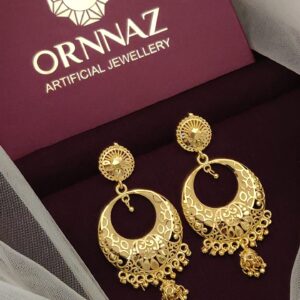 Traditional Gold Finish Chandbali Earrings