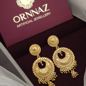 Wedding Wear Gold Chandbali Earrings