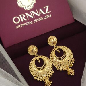 Wedding Wear Gold Chandbali Earrings