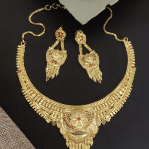 Lightweight 1 Gram Gold Necklace Combo Set